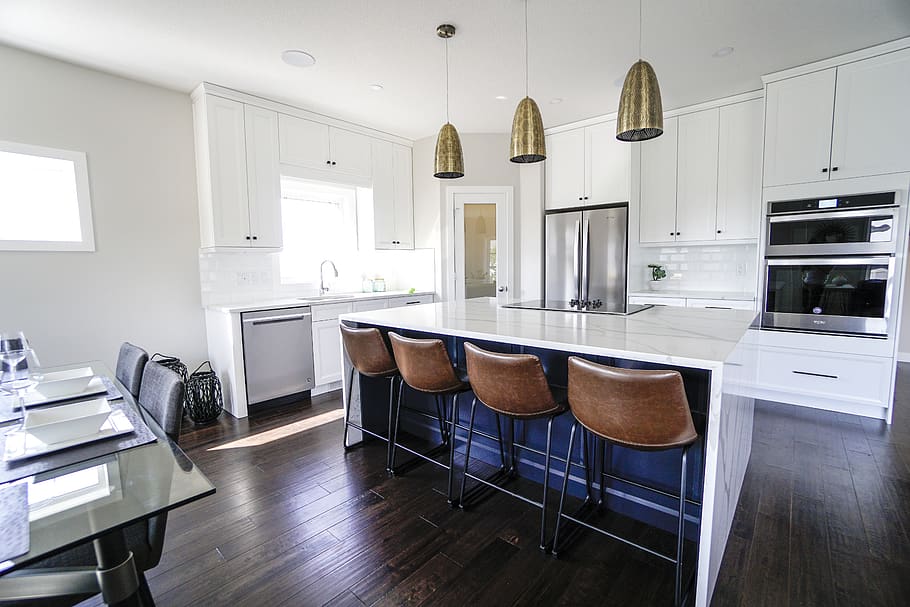 L Shaped Kitchen with Island