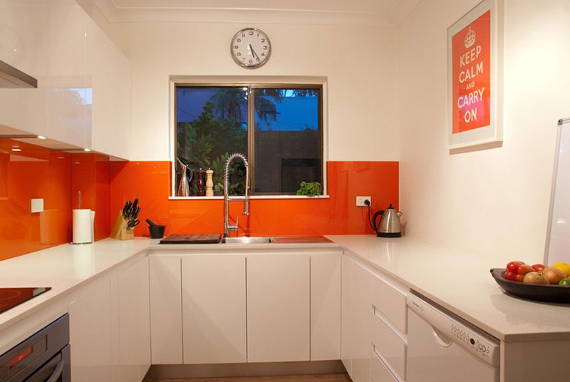 Coloured Glass Splashback