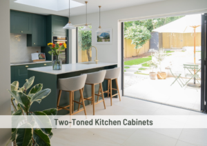 two toned kitchen cabinets